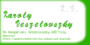 karoly veszelovszky business card